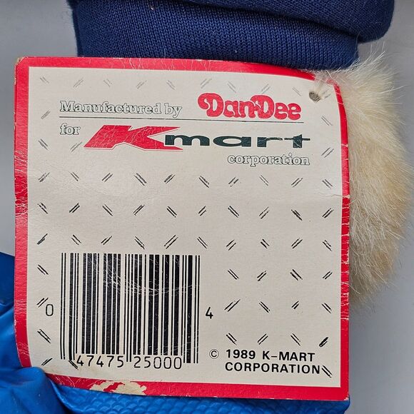 VTG Dan Dee Christmas Bear Plush Stuffed Animal K-Mart 1989 Santas Club TAGS 18" - Picture 7 of 12